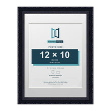 Louis Range Black Picture, Photo & Poster Frame with White Mount - 16x12" Frame for 12x10" Photo, Black