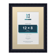Louis Range Black Picture, Photo & Poster Frame with Ivory Mount - 16x12" Frame for 12x8" Photo, Black