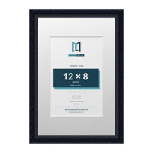 Louis Range Black Picture, Photo & Poster Frame with White Mount - 18x12" Frame for 12x8" Photo, Black