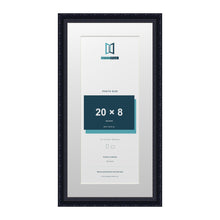 Louis Range Black Picture, Photo & Poster Frame with White Mount - 24x12" Frame for 20x8" Photo, Black
