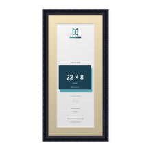 Louis Range Black Picture, Photo & Poster Frame with Ivory Mount - 26x12" Frame for 22x8" Photo, Black