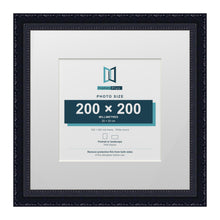 Louis Range Black Picture, Photo & Poster Frame with White Mount - 32x32cm Frame for 20x20cm Photo, Black
