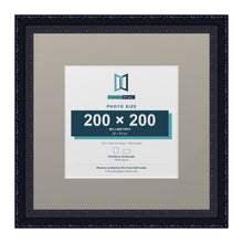 Louis Range Black Picture, Photo & Poster Frame with Dawn Grey Mount - 32x32cm Frame for 20x20cm Photo, Black