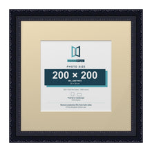 Louis Range Black Picture, Photo & Poster Frame with Ivory Mount - 32x32cm Frame for 20x20cm Photo, Black
