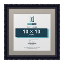 Louis Range Black Picture, Photo & Poster Frame with Dawn Grey Mount - 13x13" Frame for 10x10" Photo, Black