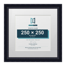 Louis Range Black Picture, Photo & Poster Frame with White Mount - 35x35cm Frame for 25x25cm Photo, Black
