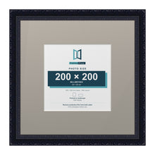 Louis Range Black Picture, Photo & Poster Frame with Dawn Grey Mount - 35x35cm Frame for 20x20cm Photo, Black