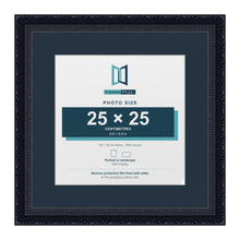 Louis Range Black Picture, Photo & Poster Frame with Pacific Blue Mount - 35x35cm Frame for 25x25cm Photo, Black
