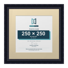 Louis Range Black Picture, Photo & Poster Frame with Ivory Mount - 35x35cm Frame for 25x25cm Photo, Black