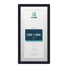 Louis Range Black Picture, Photo & Poster Frame with White Mount - 70x35cm Frame for 60x25cm Photo, Black