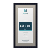 Louis Range Black Picture, Photo & Poster Frame with Dawn Grey Mount - 70x35cm Frame for 60x25cm Photo, Black