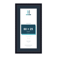 Louis Range Black Picture, Photo & Poster Frame with Pacific Blue Mount - 70x35cm Frame for 60x25cm Photo, Black