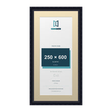 Louis Range Black Picture, Photo & Poster Frame with Ivory Mount - 70x35cm Frame for 60x25cm Photo, Black