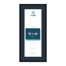 Louis Range Black Picture, Photo & Poster Frame with Pacific Blue Mount - 80x35cm Frame for 70x25cm Photo, Black