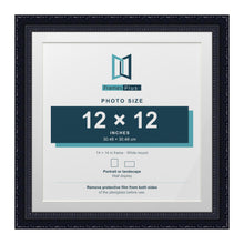 Louis Range Black Picture, Photo & Poster Frame with White Mount - 14x14" Frame for 12x12" Photo, Black