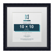 Louis Range Black Picture, Photo & Poster Frame with White Mount - 14x14" Frame for 10x10" Photo, Black