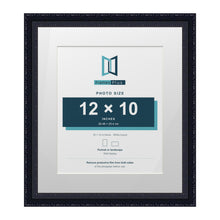 Louis Range Black Picture, Photo & Poster Frame with White Mount - 16x14" Frame for 12x10" Photo, Black