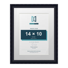Louis Range Black Picture, Photo & Poster Frame with White Mount - 18x14" Frame for 14x10" Photo, Black