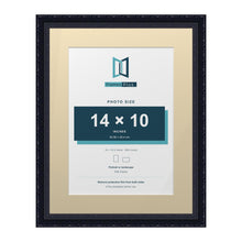 Louis Range Black Picture, Photo & Poster Frame with Ivory Mount - 18x14" Frame for 14x10" Photo, Black