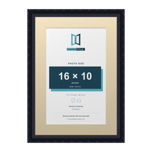 Louis Range Black Picture, Photo & Poster Frame with Ivory Mount - 20x14" Frame for 16x10" Photo, Black