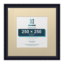 Louis Range Black Picture, Photo & Poster Frame with Ivory Mount - 40x40cm Frame for 25x25cm Photo, Black