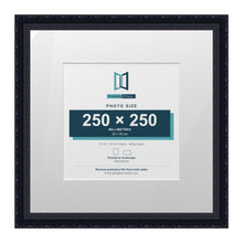 Louis Range Black Picture, Photo & Poster Frame with White Mount - 40x40cm Frame for 25x25cm Photo, Black