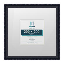 Louis Range Black Picture, Photo & Poster Frame with White Mount - 40x40cm Frame for 20x20cm Photo, Black