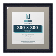 Louis Range Black Picture, Photo & Poster Frame with Dawn Grey Mount - 40x40cm Frame for 30x30cm Photo, Black