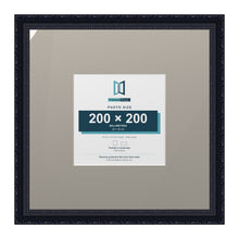 Louis Range Black Picture, Photo & Poster Frame with Dawn Grey Mount - 40x40cm Frame for 20x20cm Photo, Black