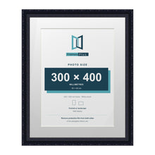 Louis Range Black Picture, Photo & Poster Frame with White Mount - 50x40cm Frame for 40x30cm Photo, Black