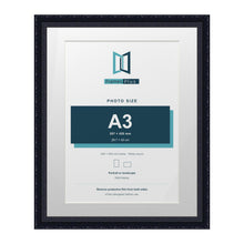 Louis Range Black Picture, Photo & Poster Frame with White Mount - 50x40cm Frame for A3 Photo, Black