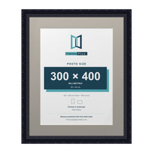 Louis Range Black Picture, Photo & Poster Frame with Dawn Grey Mount - 50x40cm Frame for 40x30cm Photo, Black