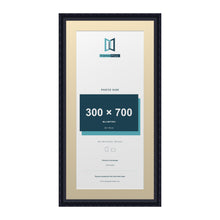 Louis Range Black Picture, Photo & Poster Frame with Ivory Mount - 80x40cm Frame for 70x30cm Photo, Black