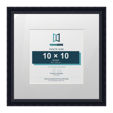 Louis Range Black Picture, Photo & Poster Frame with White Mount - 16x16" Frame for 10x10" Photo, Black