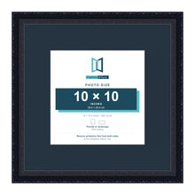 Louis Range Black Picture, Photo & Poster Frame with Pacific Blue Mount - 16x16" Frame for 10x10" Photo, Black
