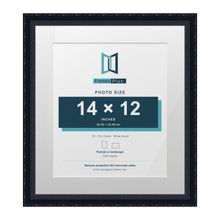 Louis Range Black Picture, Photo & Poster Frame with White Mount - 18x16" Frame for 14x12" Photo, Black