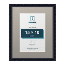 Louis Range Black Picture, Photo & Poster Frame with Dawn Grey Mount - 20x16" Frame for 15x10" Photo, Black