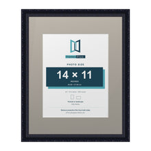 Louis Range Black Picture, Photo & Poster Frame with Dawn Grey Mount - 20x16" Frame for 14x11" Photo, Black