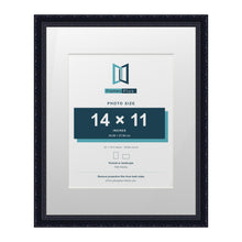 Louis Range Black Picture, Photo & Poster Frame with White Mount - 20x16" Frame for 14x11" Photo, Black