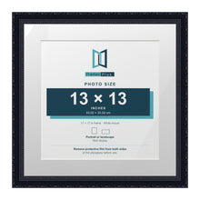 Louis Range Black Picture, Photo & Poster Frame with White Mount - 17x17" Frame for 13x13" Photo, Black