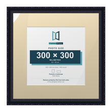 Louis Range Black Picture, Photo & Poster Frame with Ivory Mount - 45x45cm Frame for 30x30cm Photo, Black