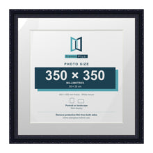 Louis Range Black Picture, Photo & Poster Frame with White Mount - 45x45cm Frame for 35x35cm Photo, Black