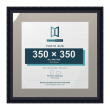 Louis Range Black Picture, Photo & Poster Frame with Dawn Grey Mount - 45x45cm Frame for 35x35cm Photo, Black