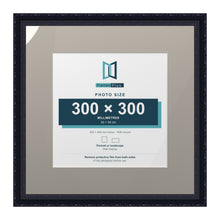 Louis Range Black Picture, Photo & Poster Frame with Dawn Grey Mount - 45x45cm Frame for 30x30cm Photo, Black