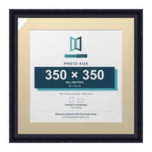 Louis Range Black Picture, Photo & Poster Frame with Ivory Mount - 45x45cm Frame for 35x35cm Photo, Black