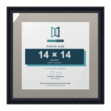 Louis Range Black Picture, Photo & Poster Frame with Dawn Grey Mount - 18x18" Frame for 14x14" Photo, Black