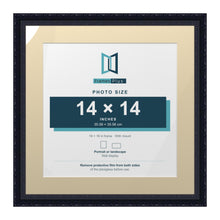 Louis Range Black Picture, Photo & Poster Frame with Ivory Mount - 18x18" Frame for 14x14" Photo, Black