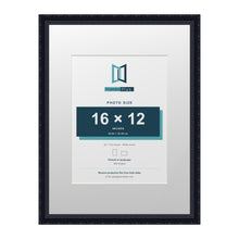Louis Range Black Picture, Photo & Poster Frame with White Mount - 24x18" Frame for 16x12" Photo, Black