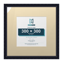 Louis Range Black Picture, Photo & Poster Frame with Ivory Mount - 50x50cm Frame for 30x30cm Photo, Black
