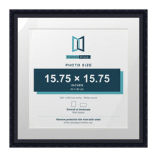 Louis Range Black Picture, Photo & Poster Frame with White Mount - 50x50cm Frame for 40x40cm Photo, Black
